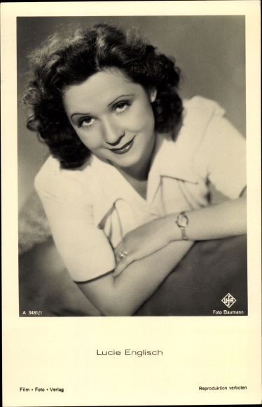 Postcard Actress Lucie Englisch, Portrait, Ufa Film