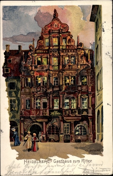 Artist PC Pfaff, C., Heidelberg on the Neckar, Gasthof zum Ritter