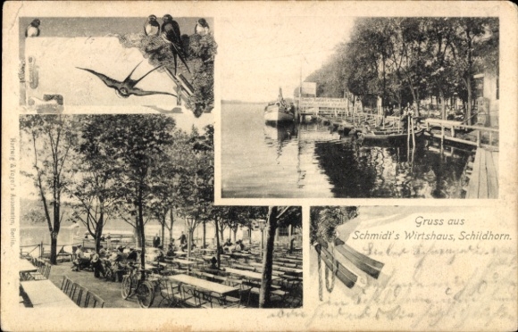 Ak Berlin Wilmersdorf Grunewald Schildhorn, Schmidt's Wirtshaus
