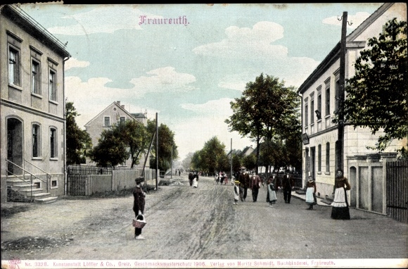 Ak Fraureuth im Vogtland Sachsen, Straßenpartie