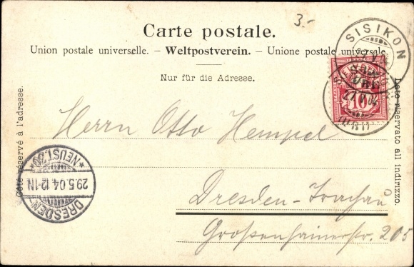 Postcard saloon steamer Italia on Lake Lucerne, Urirotstock