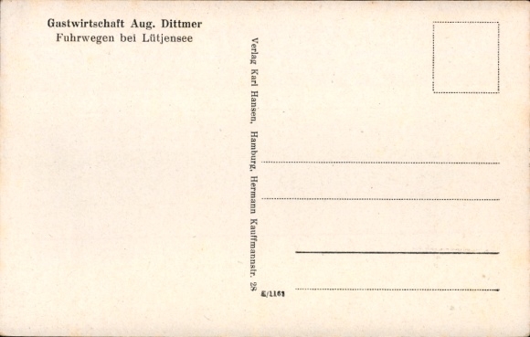 Ak Fuhrwegen Lütjensee in Holstein, Inn Aug. Dittmer