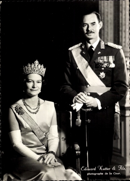 Ak Le Grand Duc Heritier et la Grand Duchesse de Luxembourg