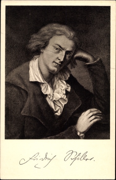 Artist Postcard poet and writer Friedrich von Schiller