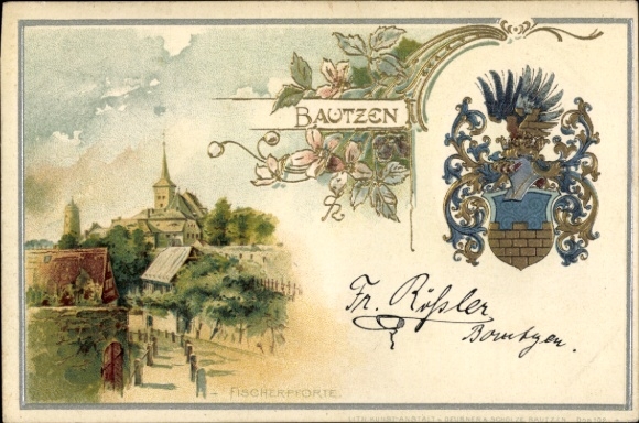 Postcard Schönau near Heidelberg Odenwald, aerial photograph