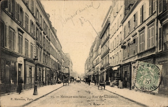 Ak Neuilly sur Seine Hauts de Seine, Rue de Sablonville