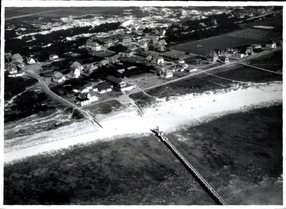 Photo North Sea resort Sankt Peter Ording, aerial photo, beach