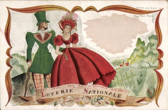 Passepartout Artist Postcard Lottery, Advertising, Lovers