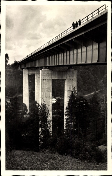 Ak Weyarn Oberbayern, Mangfallbrücke der Reichsautobahn
