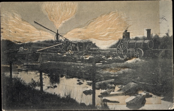 PC Hamburg Bergedorf Neuengamme, natural gas fire 1910