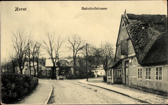 Ansichtkaart Horst in Holstein, Bahnhofstrasse