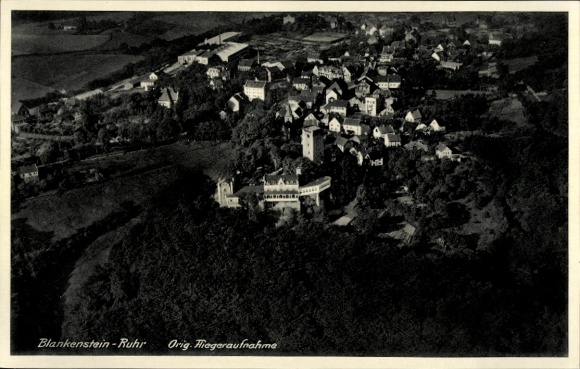 Ak Blankenstein an der Ruhr Hattingen, Fliegeraufnahme