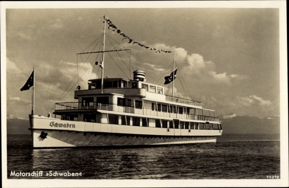 Ak Motorschiff Schwaben, Binnenschifffahrt