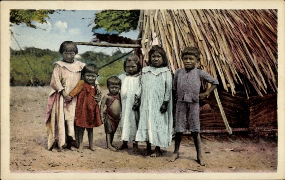 Postcard Maracaibo Venezuela, Tipos Gongiros