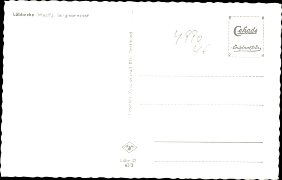 Ansichtkaart Lübbecke in Westfalen, Burgmannshof