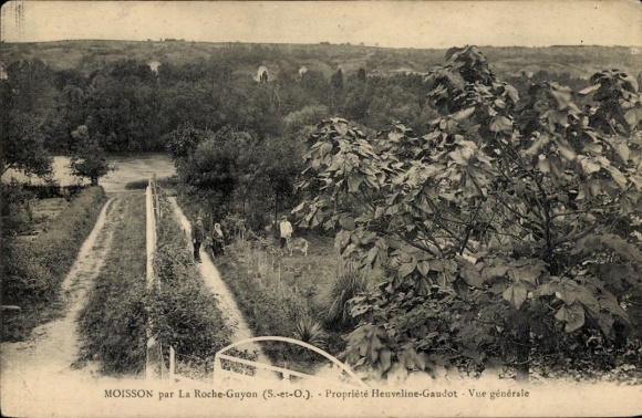Ak La Roche Guyon Val d'Oise, Gesamtansicht, Besitzung Heuveline Gaudot