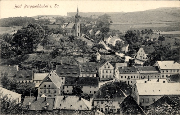 Ak Berggießhübel in Saksen, algemeen uitzicht