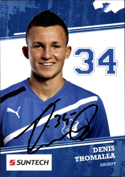 Autogrammkarte Fußballer Denis Thomalla, TSG 1899 Hoffenheim, Autogramm