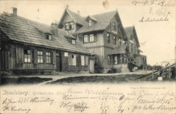Postcard Brotterode in Thuringia, Großer Inselsberg, Gothaisches Hotel