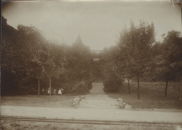 Original photo Tangermünde in Saxony-Anhalt, park, around 1900