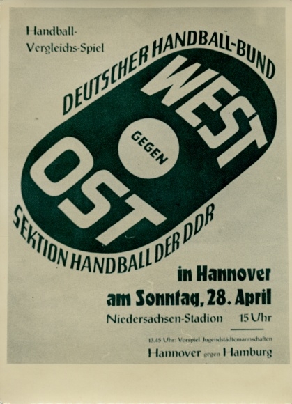 Photo Hanover, comparison game German Handball Federation vs. Handball Section of the GDR, Hanover Hamburg