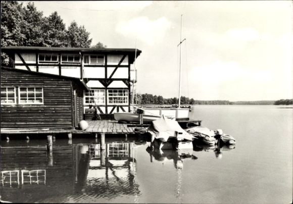 Ak Wusterhausen Dosse Ostprignitz, Klubhaus der Sektion Kegeln BSG Empor am Klempowsee