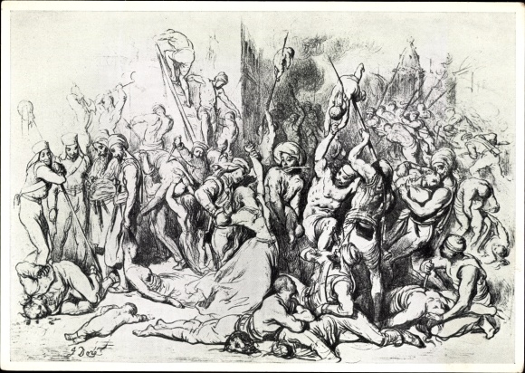 Collective image rapacious state England, England&#39;s cultural mission in India, painter Gustav Dore