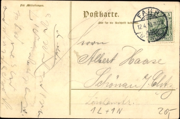 Steindruck ansichtkaart Hamburg Mitte Altstadt, Duitse nationale klerkenvereniging, handelsvereniging