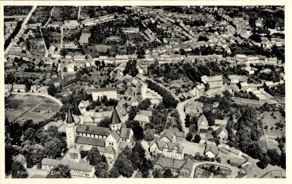 Ak Königslutter am Elm, luchtfoto