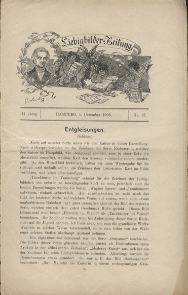 Liebig pictures newspaper advertising Dreser issue 12, volume 11, 1906