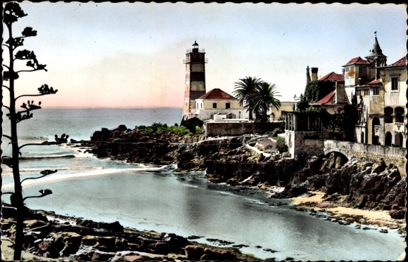 Postcard Cascaes Cascais Portugal, Farol de Santa Marta