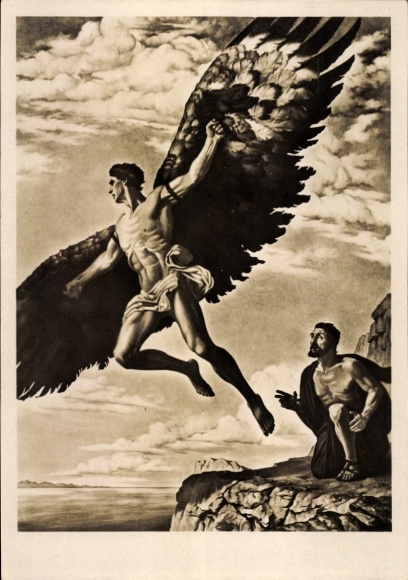 Artist Postcard Kampf, Herbert, Prometheus, Icarus, HDK 505