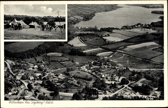 PC Wittenborn in Holstein, aerial photograph of the place, campground