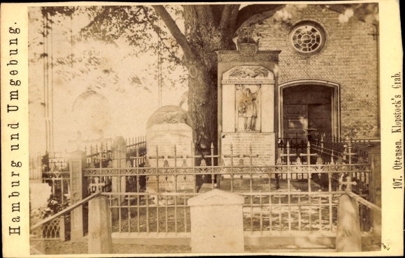 CdV Hamburg Ottensen around 1880/1890, Klopstock&#39;s grave