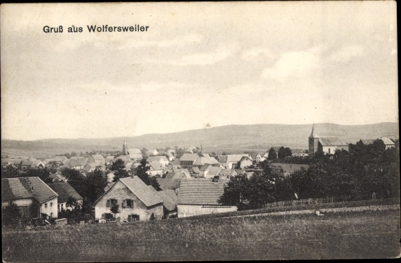 Ak Wolfersweiler Nohfelden bij Saarland, uitzicht op de stad