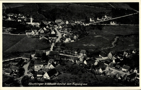 Ak Heuchlingen im Ostalbkreis, Fliegeraufnahme