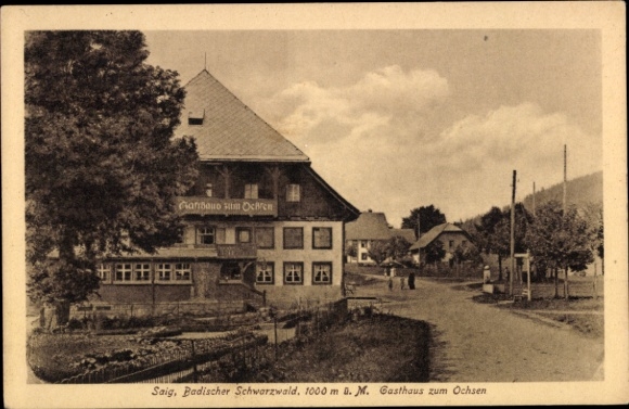 Ak Saig Lenzkirch im Schwarzwald, Gasthaus zum Ochsen