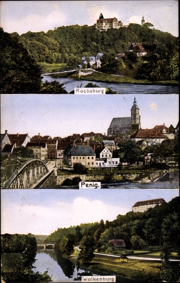 Ak Rochsburg Lunzenau in Sachsen, Burg, Penig, Wolkenburg