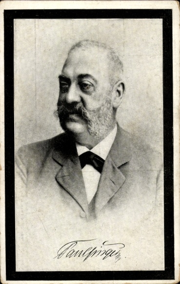 Zdjęcie Paula Singera, przewodniczącego SPD i członka Reichstagu, portret, zmarłego 31 stycznia 1911 r.