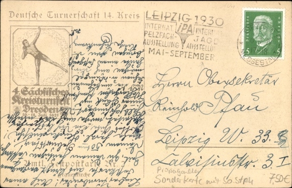 KP artysty Drezno, 4 Saksoński Okręgowy Festiwal Gimnastyczny 1921, parowiec Saksonia