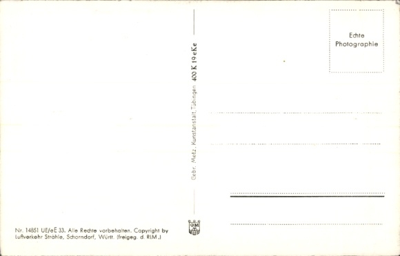 Postcard Dinglingen Lahr in the Black Forest, aerial photograph
