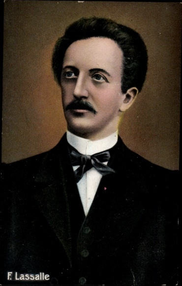 Postcard Ferdinand Lassalle, politician, ADAV, founding father of the SPD