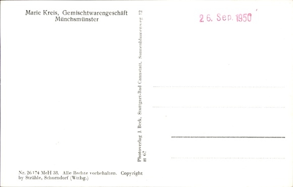 Postcard Münchsmünster in Upper Bavaria, aerial photograph, schoolhouse