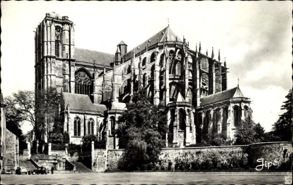 Postcard Le Mans Sarthe, St Julien Cathedral