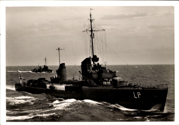 Postcard German warship, torpedo boat Leopard, LP, Kriegsmarine
