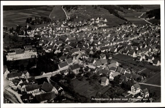 Postcard Schnaitheim Heidenheim an der Brenz, aerial photograph