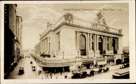 Postcard New York City USA, Grand Central Terminal Station