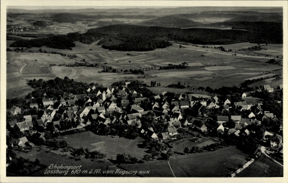 Ak Loßburg im Schwarzwald, Fliegeraufnahme