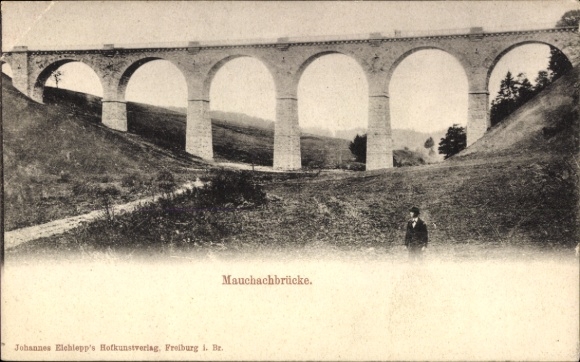 Postcard Unadingen Löffingen in the Black Forest, Mauchach Bridge