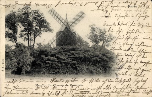 Postcard Paris, Moulin du Champ de Courses